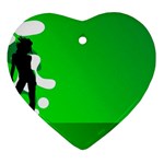 Green silhouette Ornament (Heart)
