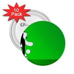 Green silhouette 2.25  Button (10 pack)