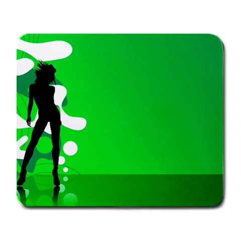 Green silhouette Large Mousepad from UrbanLoad.com Front