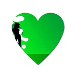 Green silhouette Magnet (Heart)