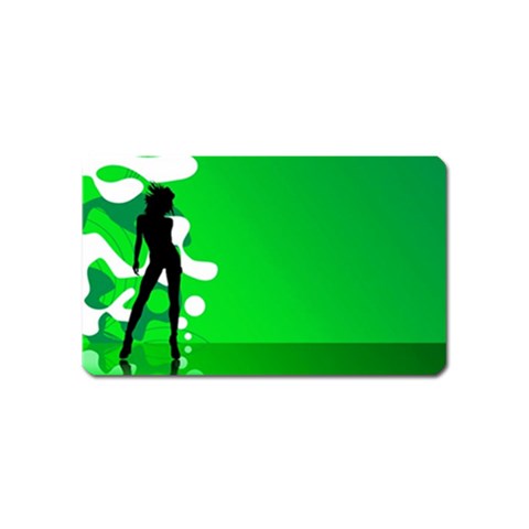 Green silhouette Magnet (Name Card) from UrbanLoad.com Front