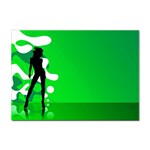 Green silhouette Sticker A4 (10 pack)