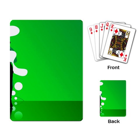 Green silhouette Playing Cards Single Design from UrbanLoad.com Back