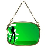 Green silhouette Cosmetic Bag (One Side)