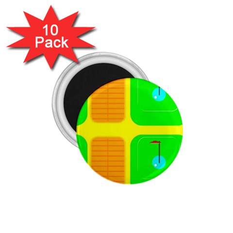 Golf Course 1.75  Magnet (10 pack)  from UrbanLoad.com Front