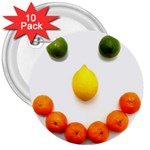 Fruit smile 3  Button (10 pack)