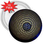 Glass Ball 3  Button (10 pack)