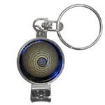 Glass Ball Nail Clippers Key Chain