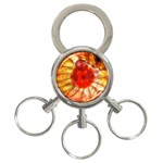 Glass Art 3-Ring Key Chain