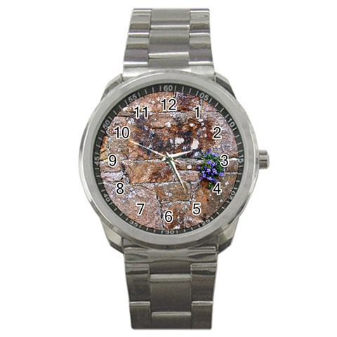 Flowers on the wall Sport Metal Watch from UrbanLoad.com Front