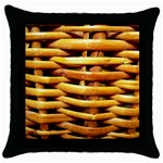Basket Up Close Throw Pillow Case (Black)