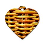 Basket Up Close Dog Tag Heart (One Side)