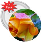 Orange Rose   3  Button (10 pack)