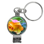 Orange Rose   Nail Clippers Key Chain