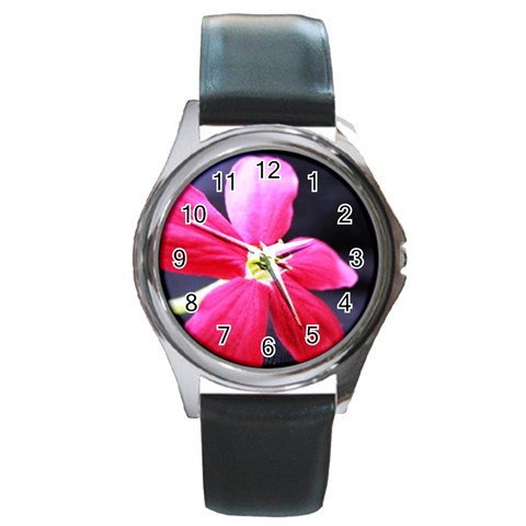 Antina Flower  Round Metal Watch from UrbanLoad.com Front