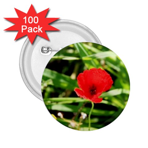 Anemone Flower   2.25  Button (100 pack) from UrbanLoad.com Front