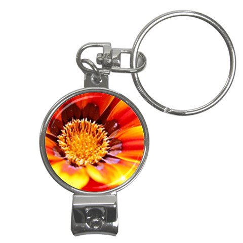 Annual Zinnia Flower   Nail Clippers Key Chain from UrbanLoad.com Front