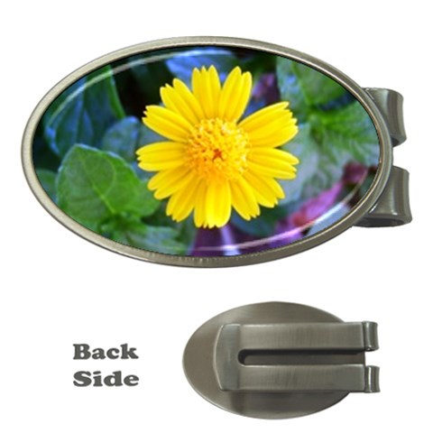A Yellow Flower  Money Clip (Oval) from UrbanLoad.com Front