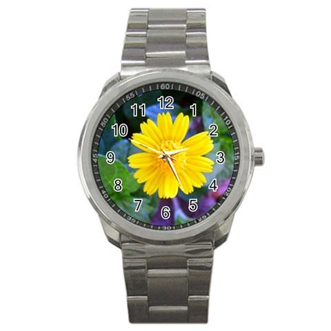 A Yellow Flower  Sport Metal Watch from UrbanLoad.com Front