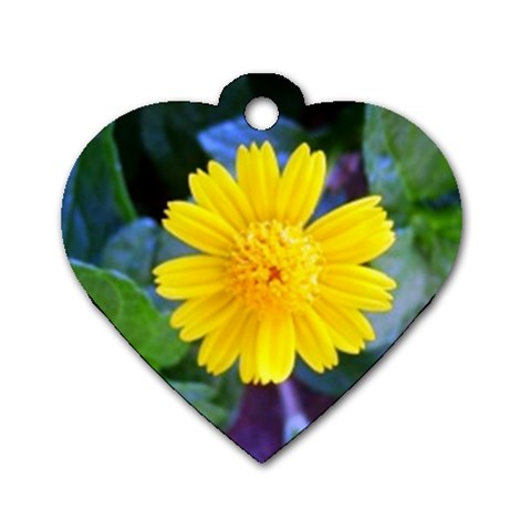 A Yellow Flower  Dog Tag Heart (One Side) from UrbanLoad.com Front