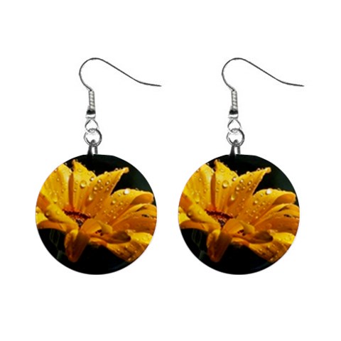 Yellow Orange   1  Button Earrings from UrbanLoad.com Front