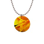 Yellow Sunflower 1   1  Button Necklace