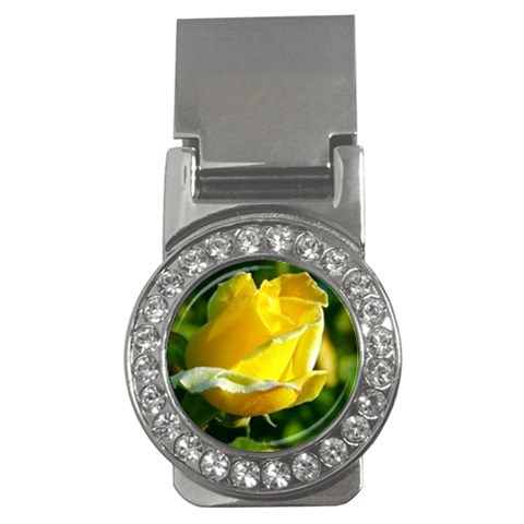 Yellow Rose  Money Clip (CZ) from UrbanLoad.com Front