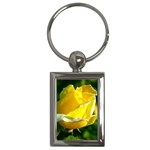 Yellow Rose  Key Chain (Rectangle)
