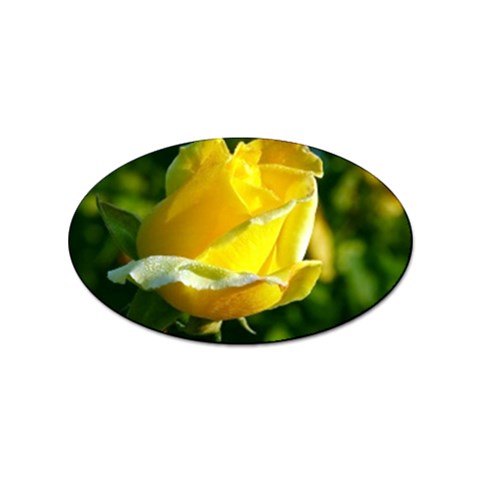 Yellow Rose  Sticker (Oval) from UrbanLoad.com Front