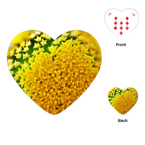 Yellow Flower Stars   Playing Cards (Heart) from UrbanLoad.com Front