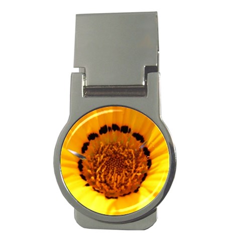 Yellow of Gazania Flower  Money Clip (Round) from UrbanLoad.com Front