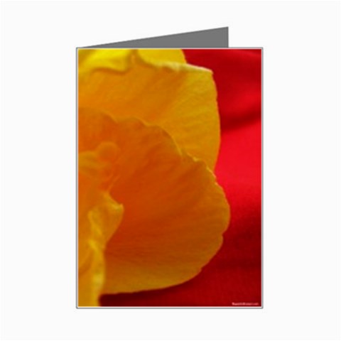Yellow Flower Front  Mini Greeting Card from UrbanLoad.com Left