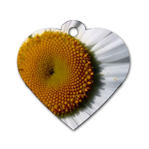 Yellow Daisy Detail  Dog Tag Heart (One Side) from UrbanLoad.com Front