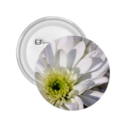 White Flower 1   2.25  Button from UrbanLoad.com Front