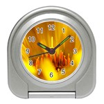 Yellow Color Flower   Travel Alarm Clock