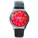 What inside Flowers  Round Metal Watch