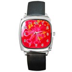 What inside Flowers  Square Metal Watch