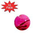 Wet Pink Rose  1  Mini Magnet (10 pack) 