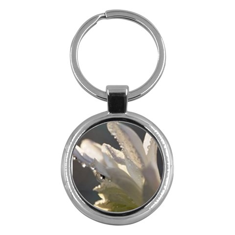 Water Drops on Flower 2  Key Chain (Round) from UrbanLoad.com Front
