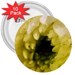 Water Drops on Flower 3   3  Button (10 pack)