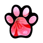 Water and Pink Flower  Magnet (Paw Print)