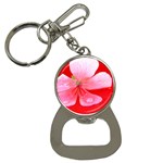 Water and Pink Flower  Bottle Opener Key Chain