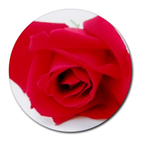 Very Red Rose  Round Mousepad from UrbanLoad.com Front