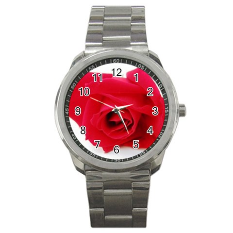 Very Red Rose  Sport Metal Watch from UrbanLoad.com Front