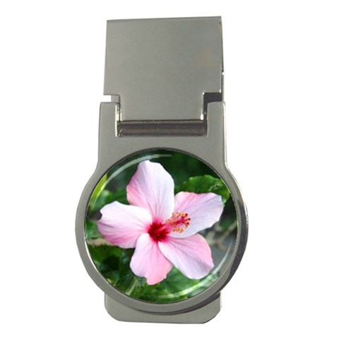 Very Pink Flower  Money Clip (Round) from UrbanLoad.com Front