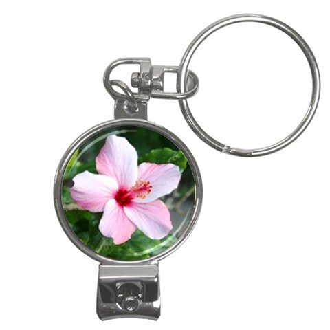 Very Pink Flower  Nail Clippers Key Chain from UrbanLoad.com Front