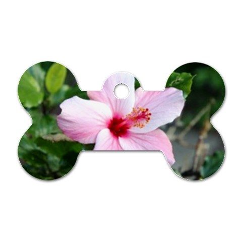 Very Pink Flower  Dog Tag Bone (One Side) from UrbanLoad.com Front