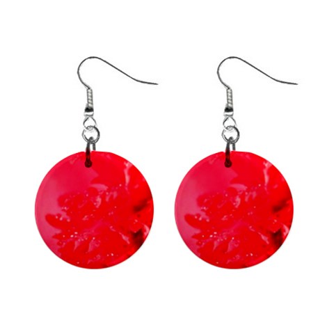 The Red Flower 5  1  Button Earrings from UrbanLoad.com Front
