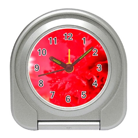 The Red Flower 5  Travel Alarm Clock from UrbanLoad.com Front