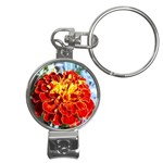 The Red Flowers  Nail Clippers Key Chain